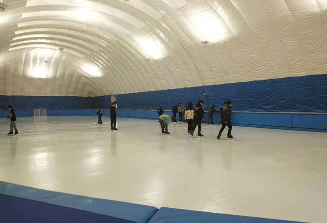Synthetic ice rink