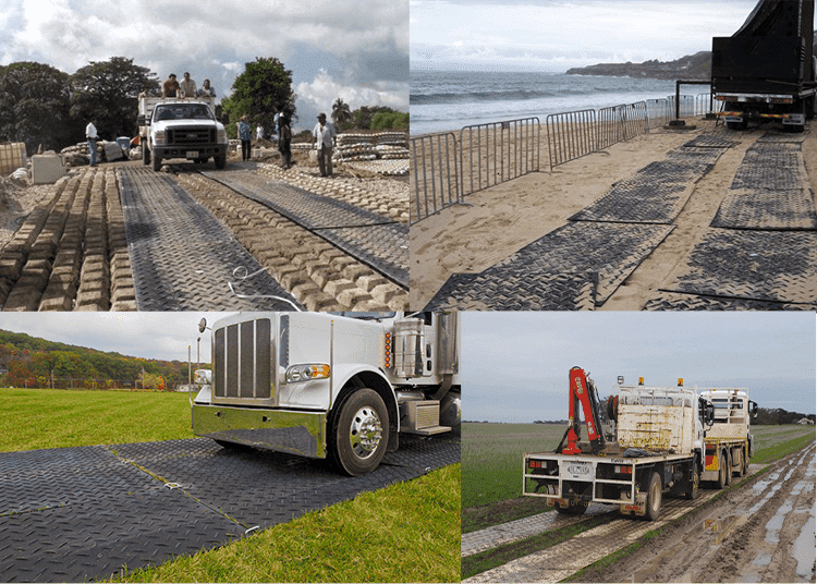 application of ground protection mat